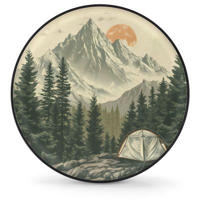 Spare Tire Cover for RV Trailer, Forest Nature Tire Covers Universal Fit for Travel Trailer Camper Jeep RV SUV Truck Waterproof Wheel Cover (15 inch for Diameter 27 - 29)