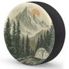 Spare Tire Cover for RV Trailer, Forest Nature Tire Covers Universal Fit for Travel Trailer Camper Jeep RV SUV Truck Waterproof Wheel Cover (15 inch for Diameter 27 - 29) view 2