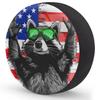 Spare Tire Cover for RV Trailer, American Flag Raccoon Tire Covers Universal Fit for Travel Trailer Camper Jeep RV SUV Truck Waterproof Wheel Cover (17 inch for Diameter 31 - 33) view 2