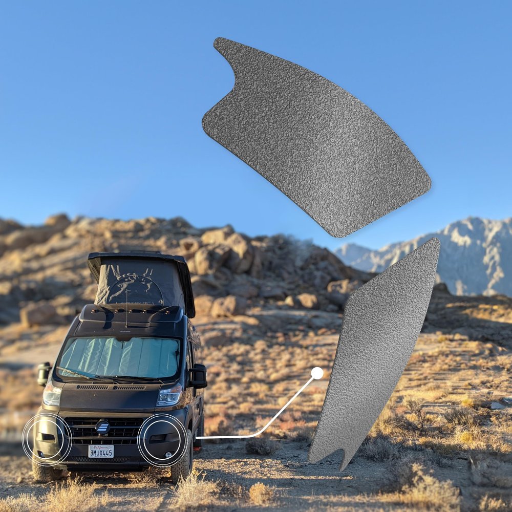 OpenGlass Van Mods - Ram Promaster Front Bumper Step Grips (2 Pack) - Ram Promaster Accessories to Safely Access Your Windshield Made with Marine Grade Material, Easy Installation, Models 2014-2022