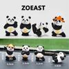 ZOSTLAND Car Dashboard Decorations,Blue Car Ornaments For Dashboard,Funny Car Ornaments,Cute Car Decorations For Suv Car,Living Room, Bedroom, Desk (Kongfu Panda 4pcs) view 3