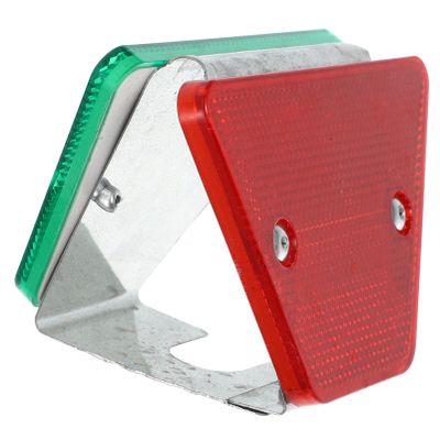 JECOMPRIS Reflective Driveway Marker Sided Road Reflector for Enhanced Safety High Visibility Reflective Design Multi-functional Use for Various Barriers Weather Resistant Construction