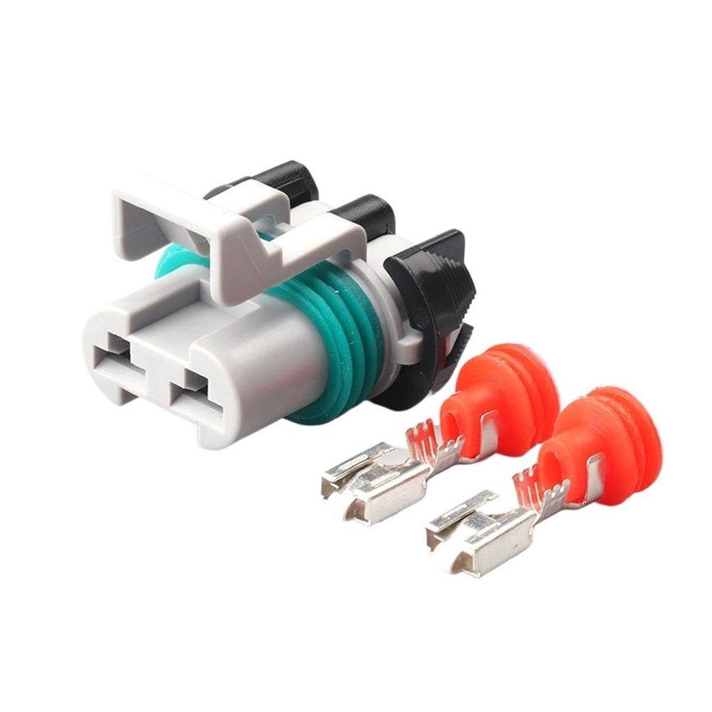KOOFUR 1/5/10 Set 2 Pin Water Tank Fan Radiator Connector Map Sen/SOR Male Female Socket 15363993 15363990 DJ70282A-6.3-11/21(Female,10 Sets)