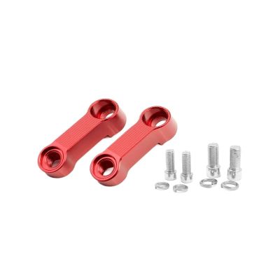 WCQTYM Motorcycle Rearview Mirrors Extension 2PCS Universal Adapter Aluminum Alloy Base Screw Bracket Motorbike Replacement Accessories(Red)