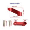 WCQTYM Motorcycle Rearview Mirrors Extension 2PCS Universal Adapter Aluminum Alloy Base Screw Bracket Motorbike Replacement Accessories(Red) view 2