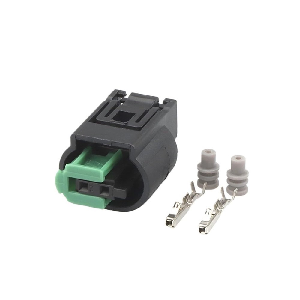 KOOFUR 1/5/10/20 Set AMP 2 Pin Outdoor Temperature Connector Socket Auto Sen/SOR 1-967644-1 1-967570-3(Female,10 Sets)