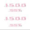 1500 SST Hood Emblem Overlay Decal Stickers - 2025 Ram 1500 Bighorn, Laramie and Warlock w/3.0 I6 Hurricane (Color: Pink) view 4
