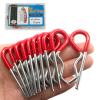 Yoliko 10 Pcs Heavy Duty Hitch Pins Clip R Clips Spring Retaining Wire Hair Pins Cotter Pin Strong Spring Rubber-Coated Grip R Clip for Trailer Tractors Mower Carts Truck Pin Clip M3x60mm view 1