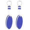 PEUTIER 2pcs Boat Floating Keychain, Handy Floating Key Ring Blue Floating Keychain Oval Shaped Foam Float Buoy Key Rings for Boating Fishing Surfing Outdoor Water Sports view 1