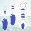 PEUTIER 2pcs Boat Floating Keychain, Handy Floating Key Ring Blue Floating Keychain Oval Shaped Foam Float Buoy Key Rings for Boating Fishing Surfing Outdoor Water Sports view 4