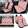 Brosoneto Universal Fit Cherry Daisy Seat Covers for Car,Car Coaster/15Inch Steering Wheel Cover/Seatbelt Pads/Auto Cup Mats/Armrest/Gear Shift Knob Handbreak Pads Accessory Pink view 2