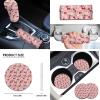 Brosoneto Universal Fit Cherry Daisy Seat Covers for Car,Car Coaster/15Inch Steering Wheel Cover/Seatbelt Pads/Auto Cup Mats/Armrest/Gear Shift Knob Handbreak Pads Accessory Pink view 4
