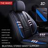 Full Coverage 5 Car Seat Covers for Acura RDX 2023, Non-Slip Front and Rear Split Bench Seat Cushion Waterproof Seat Cover Accessories (Black and Blue, Full Set) view 4