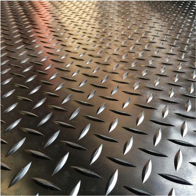 Innovz Waterproof Non-Slip Rubber Flooring Rolls Kitchen/Garage Floor, Diamond Plate Outdoor Doorway Home Commercial Floor Mats, Grill Deck and Patio Mat(Black,1.8 x 1.4m/5.9 x 4.6ft)