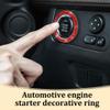 RGOAANC 2PCS Crystal Double Rhinestone Car Engine Start Stop Decoration Ring, Push to Start Button Sticker, Key Ignition Starter & Knob Crystal Rhinestone Cover, Sparkling Car Accessories for Women view 3