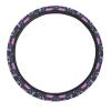 Buyidec Cartoon Cute Funny Llama Steering Wheel Covers Anti-Slip Elasticity Car Accessories Steering Wheel Protector Universal 15 Inch for Cars SUV Vehicle Truck view 2