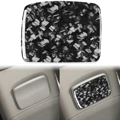 Real Forged Carbon Fiber Rear Row Ashtray Box Decoration Decal Panel Premium Sticker Interior Trim Accessories Compatible With Toyota Corolla 2009 2010 2011 2012 2013