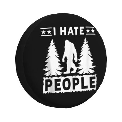YIWUOUFA Spare Tire Cover I Hate People Weatherproof Dustproof Wheel Covers Universal Fits for Trailer RV SUV Camp Travel 14"" 15"" 16"" 17"" Inch TCA599