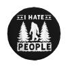 YIWUOUFA Spare Tire Cover I Hate People Weatherproof Dustproof Wheel Covers Universal Fits for Trailer RV SUV Camp Travel 14"" 15"" 16"" 17"" Inch TCA599 view 2