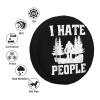 YIWUOUFA Spare Tire Cover I Hate People Weatherproof Dustproof Wheel Covers Universal Fits for Trailer RV SUV Camp Travel 14"" 15"" 16"" 17"" Inch TCA252 view 4