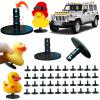 AKLOZYX 10 Pcs Duck Holder - 2024 Upgraded Air Vents - Dual Buckle Anti-Slip Rubber Duck Plug for Car Dash and Fixed Display,Duck Mounts Gift for Jeep Lover Excluding Rubber Duck (10), Black view 1