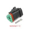 DT06-3S-E005 Flat Cover 3pin DT Series Automotive Plug Waterproof Connector Additional Terminal KLOOKY(Female Set) view 2