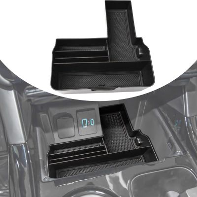 TACOBRO Center Console Tray Compatible with Ford Explorer 2020 2021 2022 2023 2024 Accessories,Compartment Insert Organizer Secondary Storage Box ABS Material (Not Fit 2025)