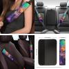 Wideasale Deer with Butterfly Car Seat Covers Set for Womens Auto Steering Wheel Covers+Keychain+Lipstick Holder+Coaster Auto Interior Protector Accessories Decoration view 4
