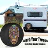 Trailer Tire Cover Mexican Skull Pretty Protectors for Trailer RV Van SUV Truck Camper and Many Vehicles 12" 13" 14" 15" 16" 17 Inch view 2
