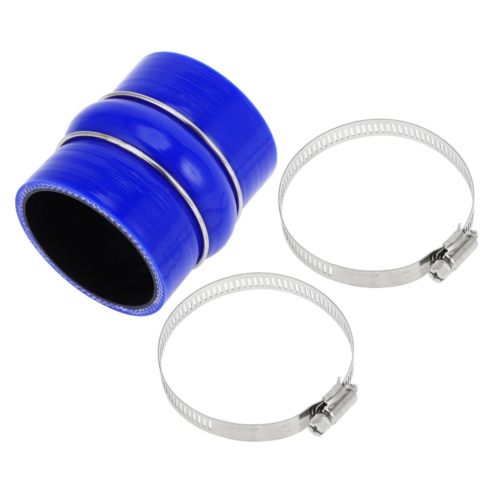 X AUTOHAUX 1 Set 63mm/2.48" 76mm/2.99" Length Blue Car Silicone Hose with Clamps Hump Hose Coolant Hose Universal