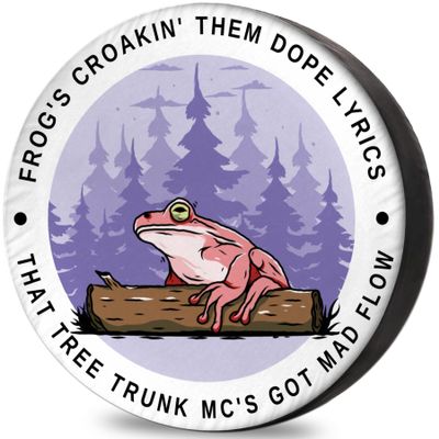 RV Spare Tire Cover Frog Perched Weatherproof Dust-Proof Universal for Trailer SUV Van Camp Travel Trailer 12" 13" 14" 15" 16" 17 Inch
