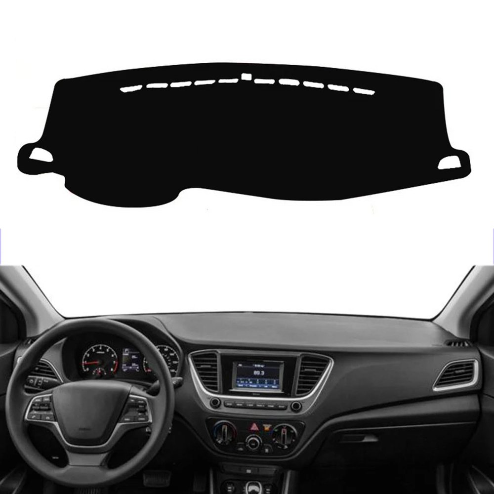 OYVDUAZB Fit for Hyundai Accent HC 2017-2020,Car Dashboard Cover,Black Dash Mat Dashboard Cover,Anti-Slip Dash Pad Protective Cover