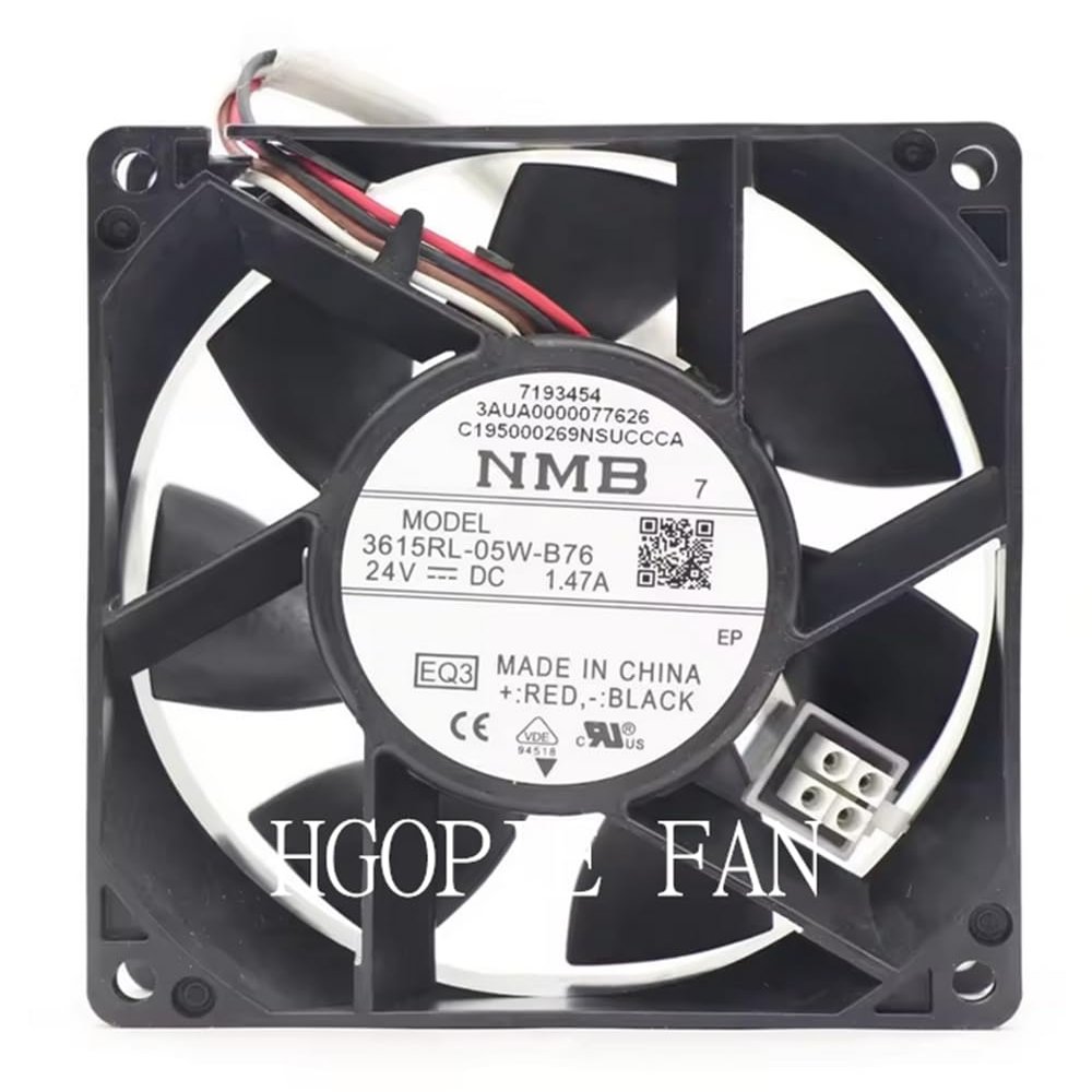 HGUOPIE for NMB Fan 3615RL-05W-B76 Cooling Fan 24V 1.47A 90X90X38MM Inverter Fan ACS880
