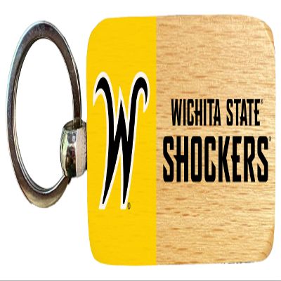 R and R Imports Wichita State Shockers 2.5 x 1-Inch Wooden Keychain Officially Licensed Collegiate Product Single