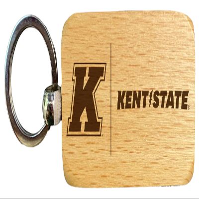 R and R Imports Kent Golden Flashes 2.5 x 1-Inch Engraved Wooden Keychain Officially Licensed Collegiate Product Single Unit