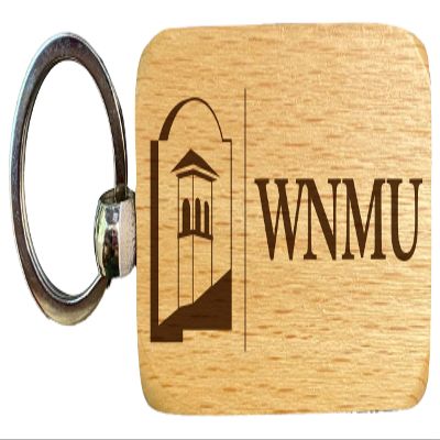 R and R Imports Western New Mexico University 2.5 x 1-Inch Engraved Wooden Keychain Officially Licensed Collegiate Product Single Unit