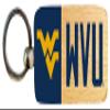 R and R Imports West Virginia Mountaineers 2.5 x 1-Inch Wooden Keychain Officially Licensed Collegiate Product Single view 1