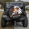 MALIHONG Personalized Dog Spare Tire Cover Shiba Inu Dog Polka Dot Wheel Cover Waterproof Polyester Tire Cover Universal Fit for RV SUV Truck Travel Trailers Accessories 16" view 2