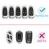 MIHUMIMO Car Key Fob Cover Case Keychain Ring Compatible with Hyundai Tucson Sonata Santa Fe Cruz Palisade IONIQ 5 Nexo (Clear Transparent) view 2