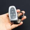 MIHUMIMO Car Key Fob Cover Case Keychain Ring Compatible with Hyundai Tucson Sonata Santa Fe Cruz Palisade IONIQ 5 Nexo (Clear Transparent) view 3