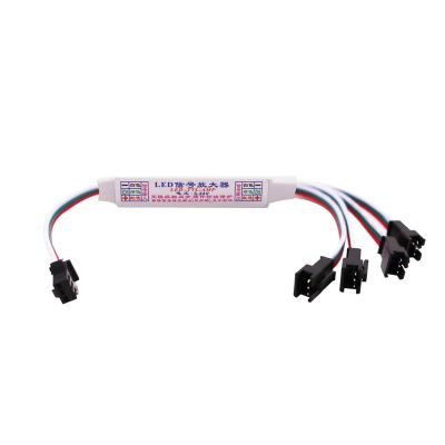 PriaRi Connector L-ed Strip M1ni Signal Amplifier Repeater Fit Compatible WS2812B WS2811 SK6812 3Pin RGBIC Addressable L-ED Strip Module 1 to 4/8 5-24V(1PCS,1 Female to 4 Male)