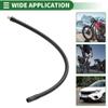 Motoforti Universal Tire Inflator Extension Tube Air Pump Extend Hose Adapter Tire Valve 14.17inch M8x0.8 10mm OD Durable Rubber Black Connector view 2