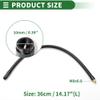 Motoforti Universal Tire Inflator Extension Tube Air Pump Extend Hose Adapter Tire Valve 14.17inch M8x0.8 10mm OD Durable Rubber Black Connector view 4