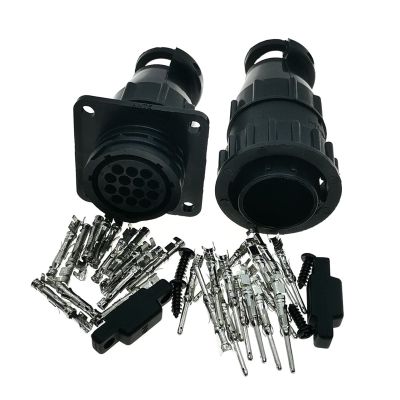 ROBAUN 14 Pin Male& Female Electric Auto Sensor Connector for Car 206044-1/182655-1(Male Female,2 Sets)