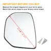 X AUTOHAUX Car Rearview Left Driver Side Mirror Glass Replacement W/Backing Plate Heated White Glass for Citroen Berlingo 2008-2012 view 3