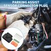 A ABSOPRO 6 Pin Parking Assist Sensor Connector Plug 0.6mm Series Female Wire Terminal Connector for Hyundai for Kia Plastic Black Orange 1 Set view 2