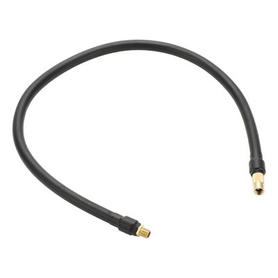 Motoforti Universal Tire Inflator Extension Tube Air Pump Extend Hose Adapter Tire Valve 23.62inch M8x0.8 10mm OD Durable Rubber Gold Tone Connector