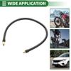 Motoforti Universal Tire Inflator Extension Tube Air Pump Extend Hose Adapter Tire Valve 23.62inch M8x0.8 10mm OD Durable Rubber Gold Tone Connector view 2