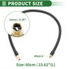Motoforti Universal Tire Inflator Extension Tube Air Pump Extend Hose Adapter Tire Valve 23.62inch M8x0.8 10mm OD Durable Rubber Gold Tone Connector view 4