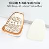 OFF WE GO for Jeep Key Fob Cover, Soft TPU Car Key Case Protection Compatible with Jeep Wrangler Compass Dodge Ram Durango Caliber Dakota Nitro Chrysler Smart Car Key Accessories (Gold White) view 4